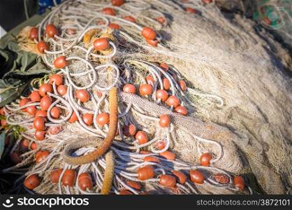 Fishing nets out to dry , Marano Italy