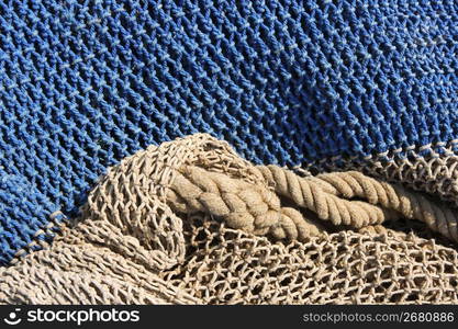 fishing nets still life background pattern fishermen tackle