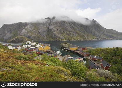 Fishing village on the Lofoten Islands Norway
