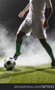fit woman playing soccer ball. High resolution photo. fit woman playing soccer ball. High quality photo