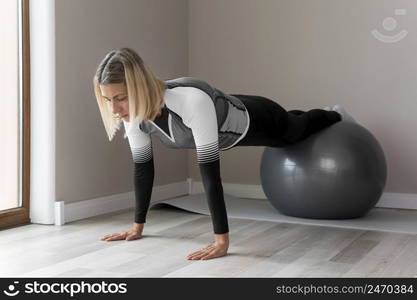 fitness ball her workout