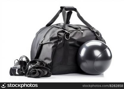 Fitness equipment bag. Trainer active fit. Generate Ai. Fitness equipment bag. Generate Ai