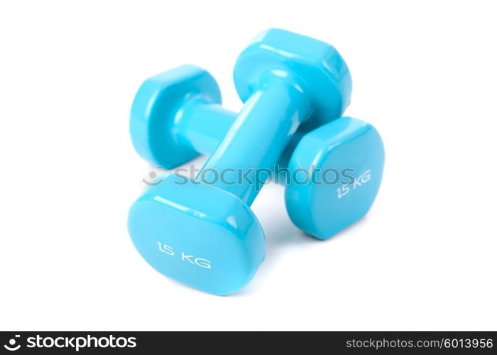 Fitness equipment, isolated over white background