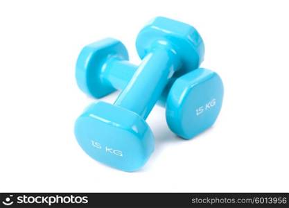 Fitness equipment, isolated over white background