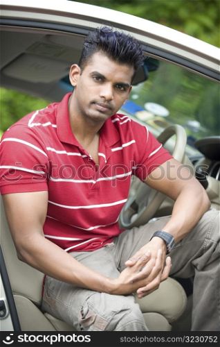 Fitness Guy In Car