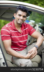 Fitness Guy In Car