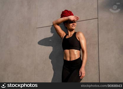 Fitness, portrait of a woman outside for a workout and training for healthy lifestyle and body wellness. Face of sports female or athlete, energy and power