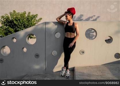 Fitness, portrait of a woman outside for a workout and training for healthy lifestyle and body wellness. Face of sports female or athlete, energy and power
