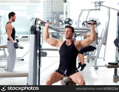 fitness sport gym group of people training with weights