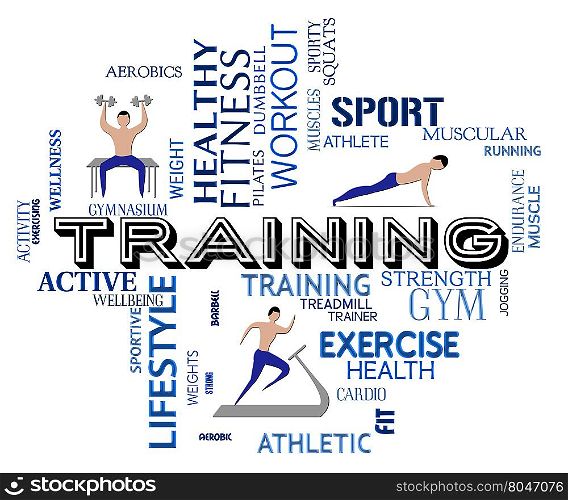 Fitness Training Meaning Work Out And Healthy