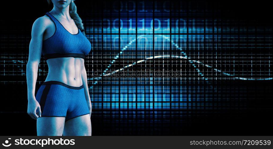 Fitness Woman with Weight Management Training Abstract. Fitness Woman