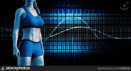 Fitness Woman with Weight Management Training Abstract. Fitness Woman