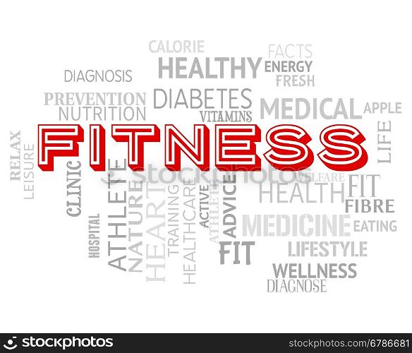 Fitness Words Indicating Working Out And Athletics