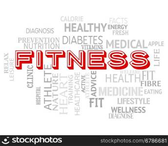 Fitness Words Indicating Working Out And Athletics