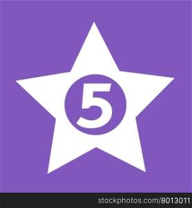 five star Hotel Icon design Illustration