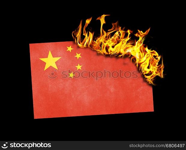 Flag burning - concept of war or crisis - China