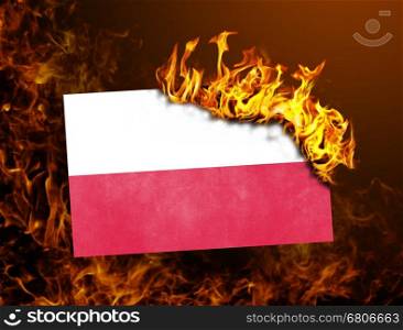 Flag burning - concept of war or crisis - Poland