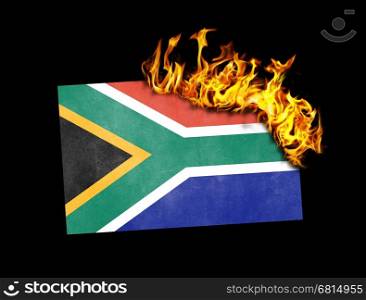 Flag burning - concept of war or crisis - South Africa