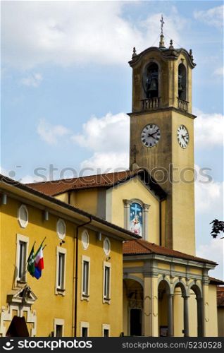 flag church albizzate varese italy the old wall terrace bell tower