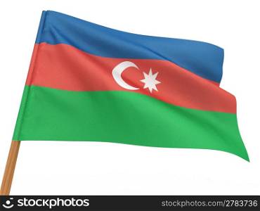 flag fluttering in the wind. Azerbaijan. 3d