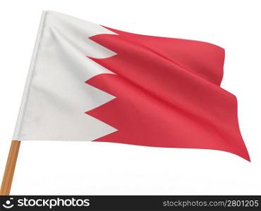 flag fluttering in the wind. Bahrain. 3d