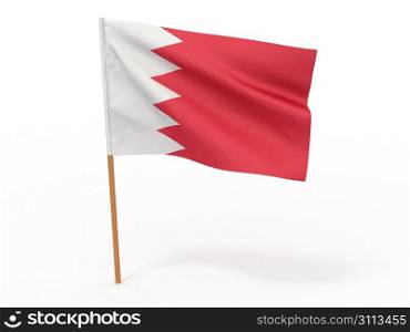 flag fluttering in the wind. Bahrain. 3d