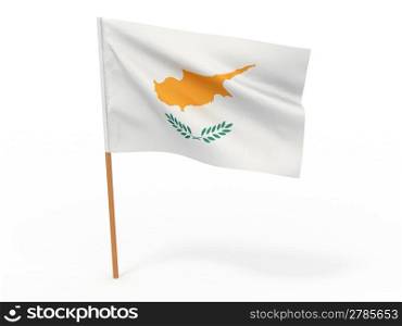 flag fluttering in the wind. Cyprus. 3d