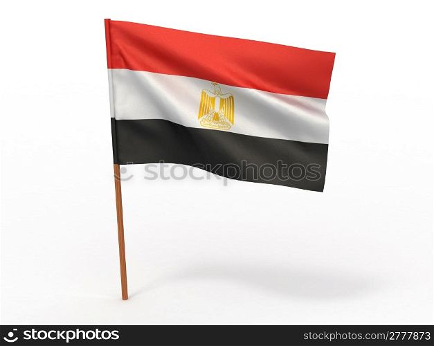flag fluttering in the wind. Egypt. 3d