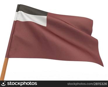 flag fluttering in the wind. Georgia. 3d
