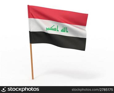 flag fluttering in the wind Iraq. 3d
