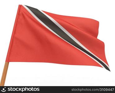 flag fluttering in the wind. Trinidad and Tobago. 3d