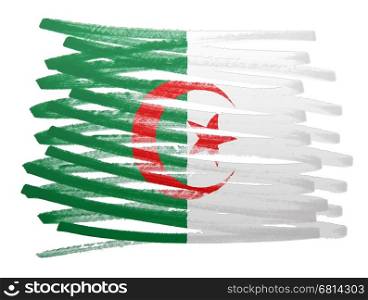 Flag illustration made with pen - Algeria