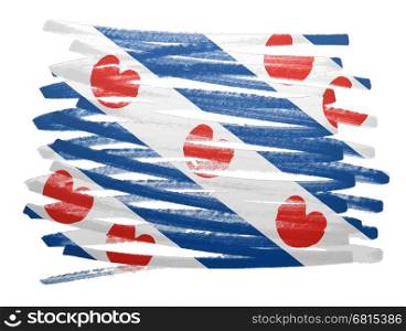 Flag illustration made with pen - Friesland