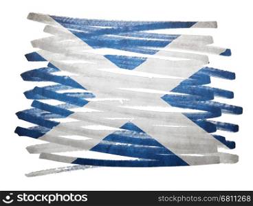 Flag illustration made with pen - Scotland