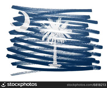 Flag illustration made with pen - South Carolina