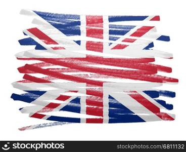 Flag illustration made with pen - UK