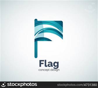 flag logo template, abstract business icon