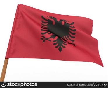 Flag of albania . 3d