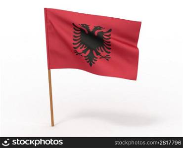 Flag of Albania. 3d