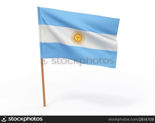 Flag of argentina . 3d