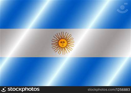 Flag of Argentina with folds. Colorful illustration with flag for design.. Flag of Argentina with folds. Colorful illustration with flag.