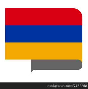 Flag of Armenia horizontal shape, pointer for world map. Flag horizontal shape, pointer for world map