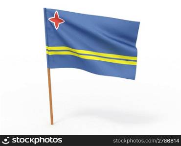 Flag of Aruba. 3d