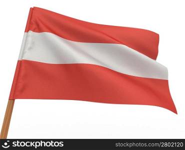Flag of austria . 3d