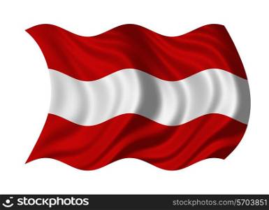 Flag of Austria isolated on white background