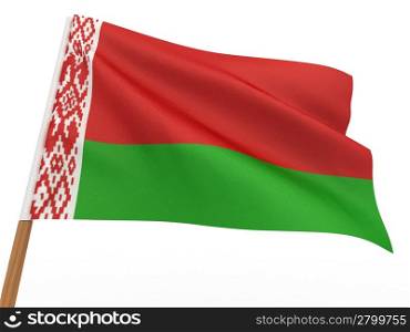 Flag of belarus . 3d
