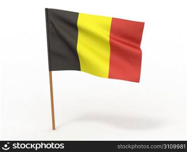 Flag of Belgium. 3d