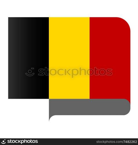 Flag of Belgium horizontal shape, pointer for world map. Flag horizontal shape, pointer for world map