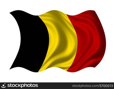 Flag of Belgium isolated on white background