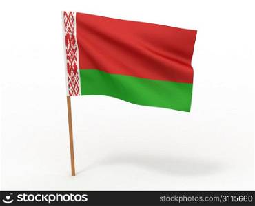 Flag of Belorussia. 3d